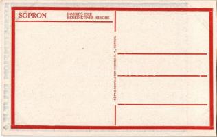 Sopron, Kecske templom, belső. Röttig-Womwalter nyomda rt. (vágott / cut)