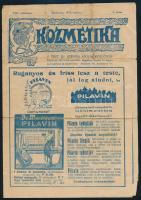 1929 Kozmetika c. lap VIII. évf 4. szám, megviselt állapotban