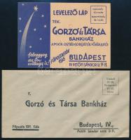 cca 1930 Gorzó és Társa Bankház sorsjegy reklám nyomtatványok 3 db