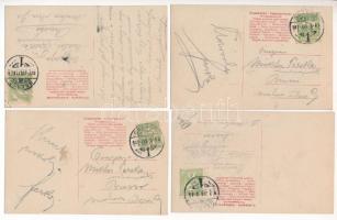 1907 A hét napjai - 7 darabos teljes romantikus képeslapsorozat, jó állapotban / Days of the Week - ...