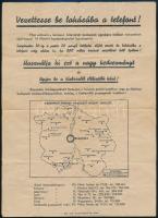 cca 1940 Vezettesse be e a telefont Budapesti Egységes Távbeszélő hálózat nagy nyomtatvány