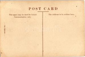 Austria & Hungary. Serie 148. / Osztrák-Magyar Monarchia térképe. Szecessziós képeslap zászlókka...