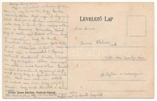 Szatmárnémeti, Satu Mare; Színház. Wiener Werkstätte stílusú művészlap. Reizer János kiadása / Theat...