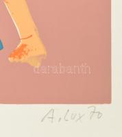 Lux Antal (1935-): Bábuk, 1970. Szitanyomat, papír. Jelzett és datált (A Lux 70), számozott: 12/20. ...