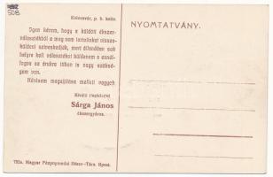 Kolozsvár, Cluj; Sárga János ékszergyáros 1911. február hó 1-től új üzletet nyit a városban. Székhel...