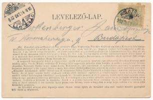 1902 Kolozsvár, Cluj; Erzsébet sétaút átadása, ünnepség. Hátoldalon tudnivalókkal a sétaútról. Dunky...