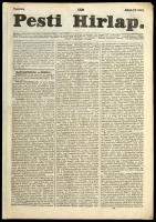 1842 Pesti Hírlap 159. sz. Julius 9. 1842. Szerk.: Kossuth Lajos. Pest, Landerer Lajos, restaurált, a felső sarkain kis hiányokkal, 481-490 p. Benne korabeli hírekkel, érdekes írásokkal, korabeli reklámokkal, gabonaárakkal.