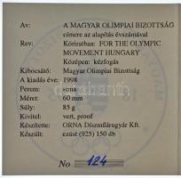 1998. "Magyar Olimpiai Bizottság 1895 / For the Olympic Movement - Hungary" jelzetlen Ag e...