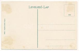 Lugos, Lugoj; Templom utca, Közgazdasági Bank, kávéház, üzlet. Auspitz Adolf kiadása, montázs autóva...