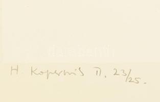 Fajó János (1937-2018): H. Kopernik II., 1975. Szitanyomat, papír, jelzett, számozott (23/25). 72×52...