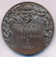 Sződy Szilárd (1878-1939) 1925. "Magyar Főiskolai Sportszövetség 1907 - Bajnoki érem - Súlydobá...