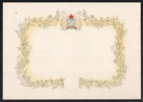 Cca. 1950. 5 db kitöltetlen Rákosi korabeli oklevél