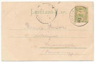 1904 Buziás, Park Idylle. Montázs szerelmespárral és kisfiúval / park. Montage with couple and boy (...