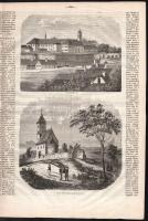 1856 Budapesti Visszhang 34. szám. Aug. 21. 1856. A címlapon a budapesti panoráma fametszetű képével...