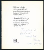 1983 Mácsai István válogatott képei Vigadó Galéria kiállítás. 2 db Szabó György (1932-2005) műkritik...