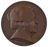 Telcs Ede (1872-1948) 1941. Glücksthal Gyuláné egyoldalas, öntött bronz emlékérem felcsavarozható hátlappal (119mm) T:XF kis karc / Hungary 1941. Mrs. Gyula Glücksthal one-sided bronze comemmorative medallion with screwable back. Sign.: Ede Telcs (119mm) C:XF small scratch TP 2878.