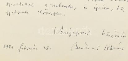 1981 Mácsai István (1922-2005) festőművész 2 db autográf levele Szabó György (1932-2005) műkritikusn...