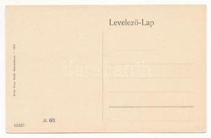 Resicabánya, Resicza, Recita, Resita; Kunz szálloda kertje színpaddal, étterem. Saját kiadása / hote...