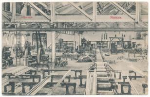 Resicabánya, Resita; vasgyár belső, adjustage. Kiadja Neff Antal / iron works interior, factory (Rb)