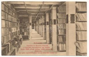 1911 Kolozsvár, Cluj; Egyetemi és múzeumi könyvtár, belső, a repozitórium egy emelete a kilencből, 75000 műnek mintegy 210000 kötete van benne / library of the university and museum, interior