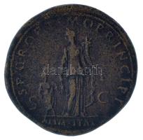 Római Birodalom / Róma / Traianus 107-110. Sestertius bronz (25,48g) T:VF patina Roman Empire / Rome...