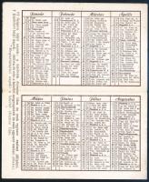 1943. Kártyanaptár, Don Bosco nyomda, Rákospalota