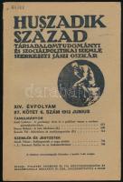 1913. Huszadik Század folyóirat, XIV. évf. 27. kötet, 6. szám.