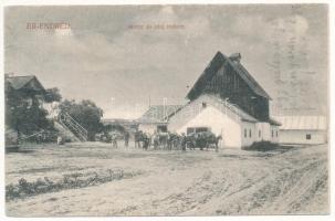 1913 Érendréd, Ér-Endréd, Andrid; motor és olaj malom, lovaskocsik. Vámoser Ödön fényképész kiadása / motor and oil mill, horse carts (r)