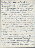 1944 novembere, ifj. Czene Béla (1911-1999) festőművész autográf levele karpaszományos honvédként fe...