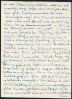 1944 novembere, ifj. Czene Béla (1911-1999) festőművész autográf levele karpaszományos honvédként fe...