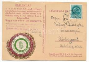 1940 Nagyvárad, Oradea; Brassó, Arad, Temesvár, Nekünk minden visszajár! Emléklap a 13 mártír halált...