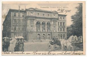 1905 Temesvár, Timisoara; Ferenc József színház. Montázs, Koronaherczeg dohánytőzsde kiadása / theatre. Montage (EK)