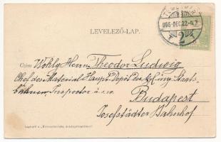 1905 Temesvár, Timisoara; Ferenc József színház. Montázs, Koronaherczeg dohánytőzsde kiadása / theat...