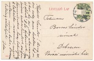 1915 Arad, pályaudvar, vasútállomás. Montázs autókkal / railway station. Montage with automobiles (E...