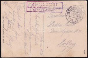 1917 Tábori posta képeslap "S.M.S. Custoza", 1917 Field postcard "S.M.S. Custoza"