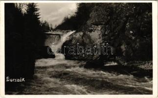 1942 Borszék, Borsec; vízesés. Heiter György udvari fényképész felvétele és kiadása / waterfall (EK)