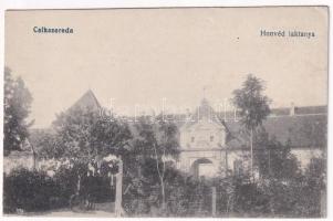 Csíkszereda, Miercurea Ciuc; Honvéd laktanya. Szabó Lajosné kiadása / K.u.K. military barracks (EK)