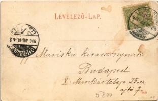 1906 Herkulesfürdő, Herkulesbad, Baile Herculane; villanytelep. R. Krizsány kiadása / Elektrische Be...