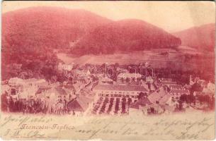 1902 Trencsénteplic, Trencianske Teplice; látkép. Edgar Schmidt kiadása / general view, spa (Rb)