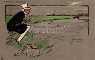 Sport, fishing litho s: Thackeray