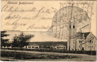 1904 Nagybodófalva, Bodófalva, Bodo; Református templom és környéke. Weisz és Sziklai (Lugos) kiadása / Calvinist church (EK)