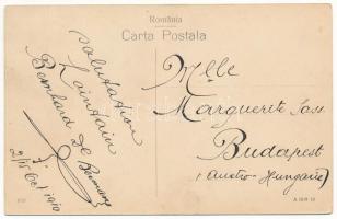 1910 Galati, Galatz; Strada Tecuci / street, shops, trams