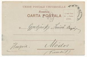 1899 (Vorläufer) Bucharest, Bukarest, Bucuresti, Bucuresci; Fantana Sarinder / fountain at night (no...