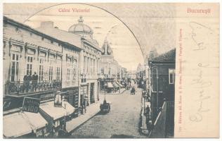 1906 Bucharest, Bukarest, Bucuresti, Bucuresci; Calea Victoriei, Magasin No. 100, Sava Pavel / street, shops (small tear)