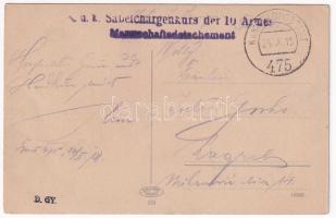 1918 Trento, Trient (Südtirol); + "K.u.K. Säbelchargenkurs der 10. Armee Mannschaftsdetachement" (EK)