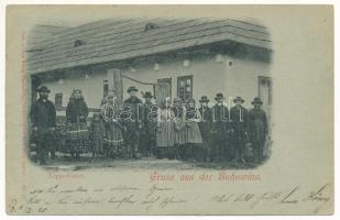 1898 (Vorläufer) Bukovina, Bucovina; Gruss aus Bukowina, Lippowaner. Leon König Czernowitz No. 52. / Lipoveni / Lipovan folklore (EK)