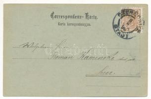1898 (Vorläufer) Bukovina, Bucovina; Gruss aus Bukowina, Lippowaner. Leon König Czernowitz No. 52. /...