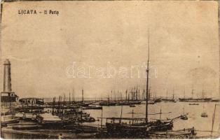 1920 Licata, Il Porto / port, lighthouse (EB)