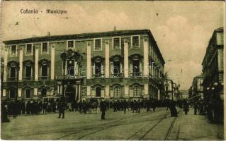 1920 Catania, Municipio / town hall, tram (EK)