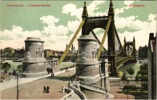 Budapest, Erzsébet híd. Divald Károly 1189-1907.